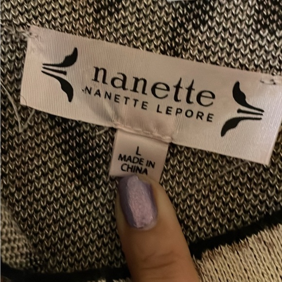 Nanette Lepore leopard print mock neck sweater dress - Picture 3 of 7